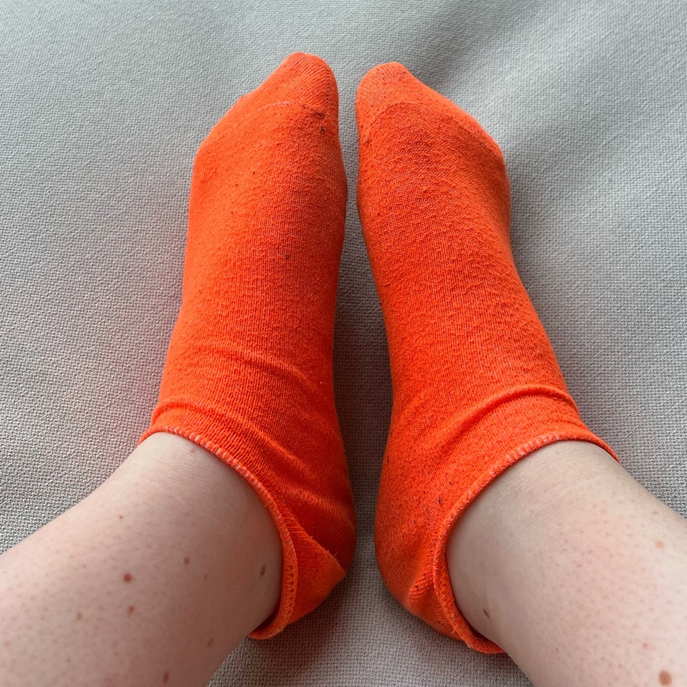 Pre-Loved Orange Ankle Socks